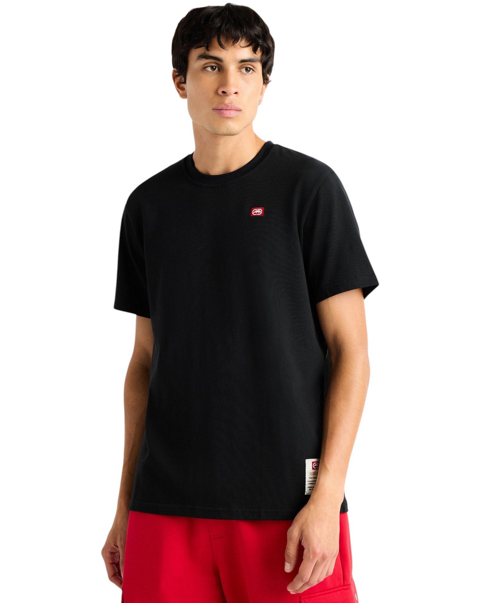 ecko unltd. Men's Cornerstone Short Sleeve Knit Tee - Black - BLACK